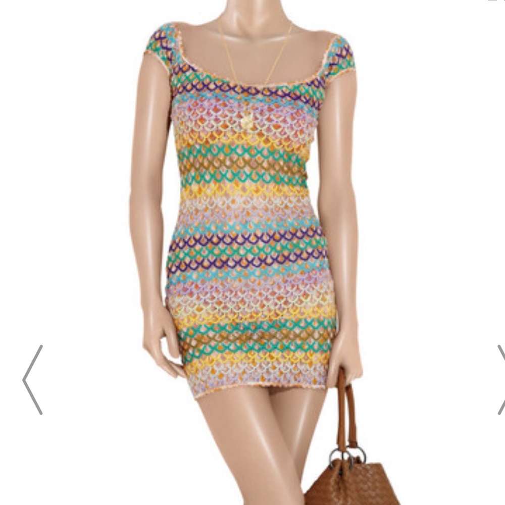 Baden crochet-knit mini dress